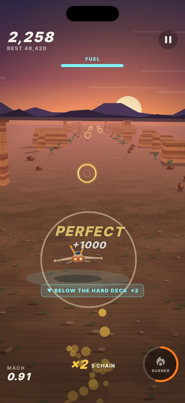 Threading a ring over the desert